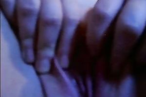 I feel comfortable rubbing my shaved pussy for my online viewers