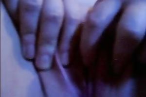 I feel comfortable rubbing my shaved pussy for my online viewers