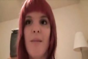 Redheaded slut with well-formed mounds gives hawt oral-sex to her paramour