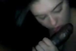 Amazing interracial POV with a dark brown slut engulfing my BBC