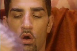 Two sexy and sexually excited white honeys getting gangbanged hard
