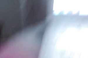 Webcam solo with a slender mulatto showing her breasts and twat
