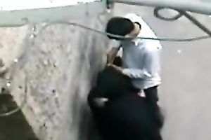 Hidden web camera with Arab woman getting screwed in the street