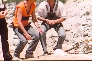 Cock hungry hottie loved to engulf her friend's big cock