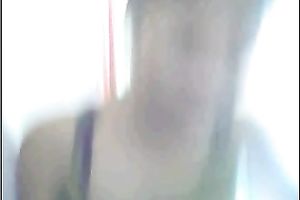 Super lascivious cam model shows her small melons each chance she receives