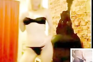 Hot Eastern European wife on cam striping for me