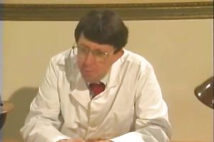 Lets her doctor to ream her constricted and juicy cum-hole