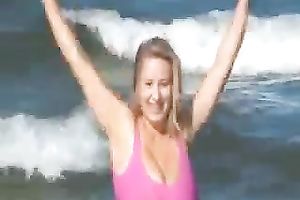 My girlfriend shows off her giant tits each chance this babe receives