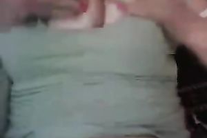 Watch me playing with my natural love melons in front of a web camera