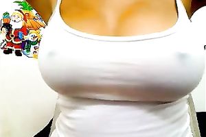 Nerdy brunette hair exotic legal age teenager has magnificent large wobblers