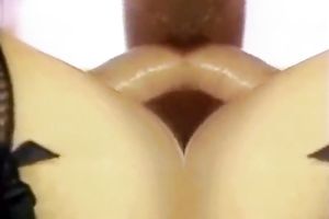 Scorching golden-haired chick in nylons her her holes punished