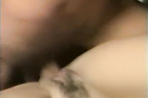 Spunky golden-haired hottie receives her shaggy poon punished on the daybed