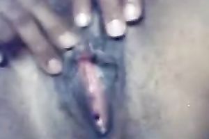 Webcam solo act with Indian legal age teenager fingering her bawdy cleft
