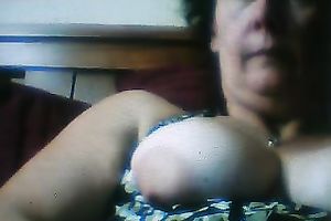 Dirty chunky older cam wench gives me masturbation solo