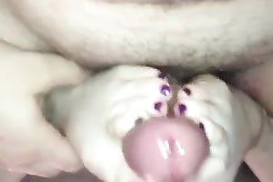 Stunning POV video with my cute housewife rubbing my jock with her feet