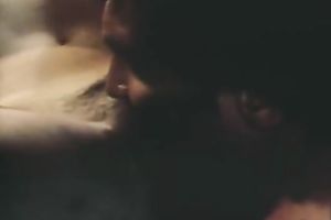 Brunette milf seduces a guy and lets him fuck her cum-hole from behind