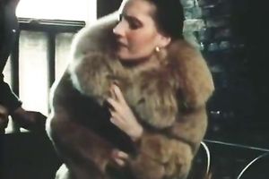 Brunette milf seduces a guy and lets him fuck her cum-hole from behind