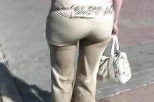 Sexy Russian sweetie pees a gallon of urinate in her panties