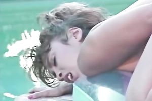 Bewitchingly hawt lesbian babes are giving every other oral-service fun by the pool