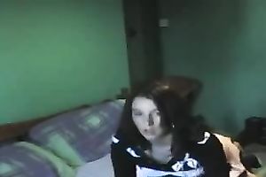 Dark-haired coed cant aid but groan whilst jumping on my cock