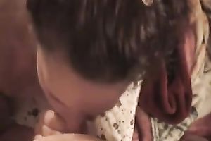 My curvy brunette hair GF enjoys it from behind and sucks my 10-Pounder