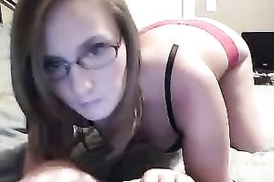 Charming blonde nerd shows off her natural boobies