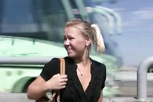 Outdoor public pissing scene with perverted blond Irina