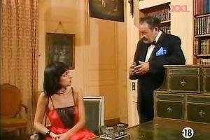 Horny and messy whore with wonderful butt receives induced in the room