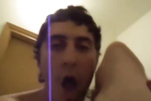 Amateur blond acquires drilled from behind in the washroom