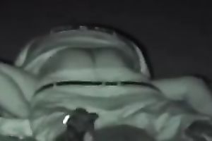 Voyeur sex movie with a brunette hair cutie getting her wet crack smashed