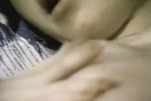 Slim and hot blond sweetheart with curly wet crack masturbates with a sex tool