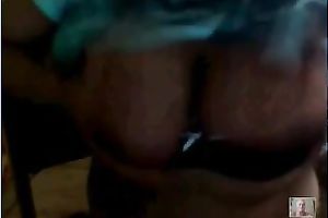 My concupiscent wifey can't live without playing with her biggest tits in front of the livecam