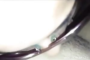 Super hot Latina hottie giving a closeup oral-service to her ally