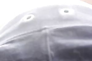 Fingering old unshaved snatch of my cougar white wife outdoors