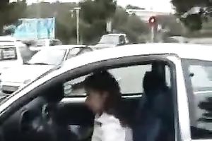 My girlfriend acquires stronger orgasms when this babe masturbates in her car