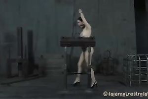 Brutally bounded slutwife is tired but obeys her dominant