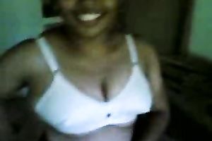 Confident Indian girl is showing off her biggest saggy breasts