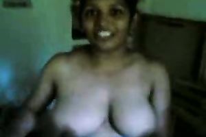 Confident Indian girl is showing off her biggest saggy breasts