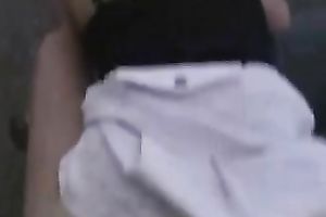 Nasty hoe blows my dick in a public place and the that babe wishes it from behind