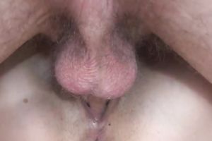 Fucking this hoe's bald wet crack in missionary position