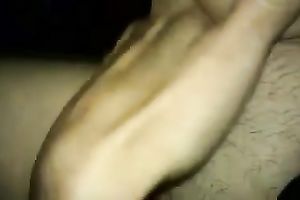 Fingering my non-shaved slit to agonorgasmos in homemade movie scene