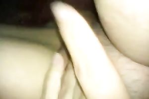 Fingering my non-shaved slit to agonorgasmos in homemade movie scene