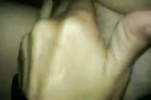 Fingering my non-shaved slit to agonorgasmos in homemade movie scene