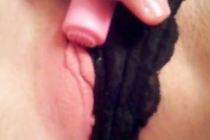 I love to tickle my moist muff with my much loved sex toy