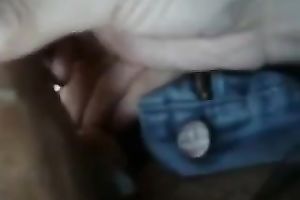 Sassy babe in glasses gives desirous oral pleasure in a public place