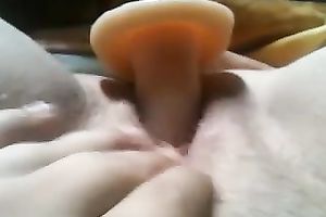 I love to fuck my taut wet crack with my suction cup sex tool