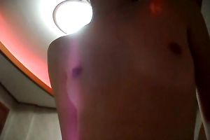 Blindfolded college slutwife taking a glob of cum in her throat