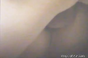 Pretty Asian slutty wife blows and gets her bawdy cleft group-fucked in missionary pose