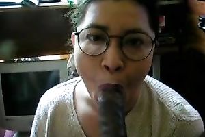 Freaky and aged weenie gobbler uses no hands to engulf my BBC