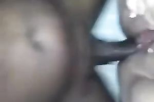 Wet large brown slit of my swarthy dirty slut wife pounded during squirting